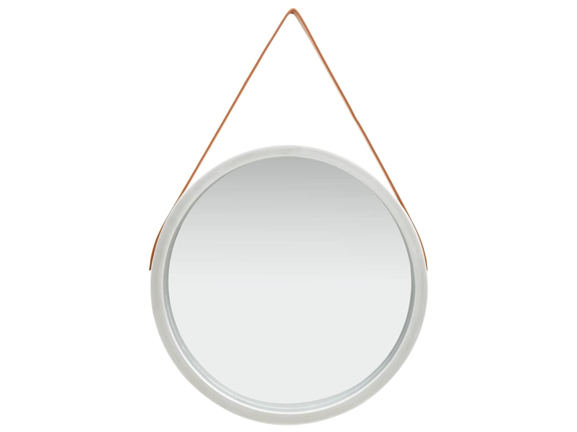 Wall Mirror, Wall Mirrors Vidaxl Prateado Madeira (ø 60 Cm)