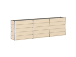 Conjunto 1 Floreira Vidaxl Branco Aço (240 X 40 X 75 Cm)