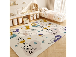 Tapete de Atividades Antiderrapante com Animais, Tapete de Engatinhar Infantil, Tapete Decorativo para Área de Jogos,estilo 3/80x120cm GERTIZ