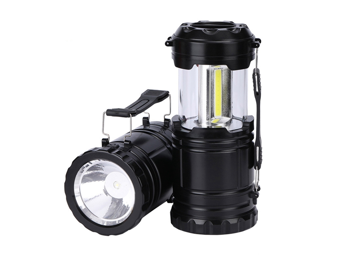 Lanterna de Acampamento Portátil Led Esticável Bateria Operada Luz Emergência 360 Graus