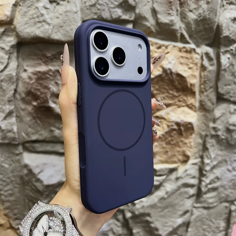 Capa Magnética Magsafe Para Iphone Air (azul), Feita De Silicone Líquido, Com Toque Suave.