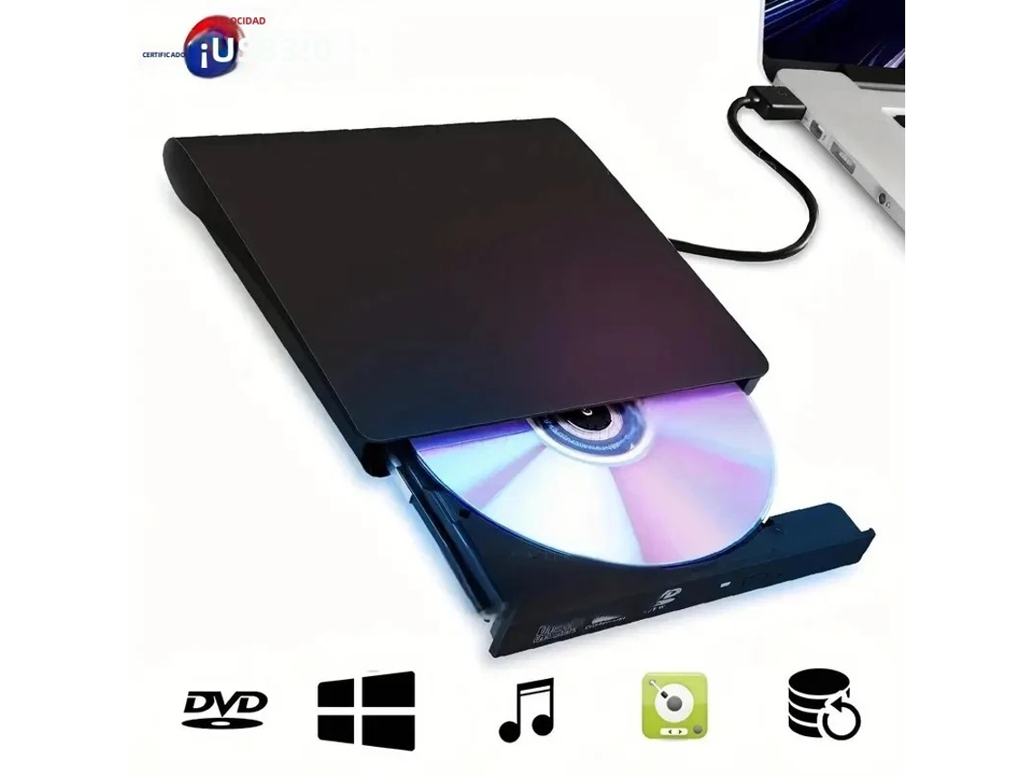 Leitor De Dvd Externo Usb 3.0/leitor De Cd Usb-a