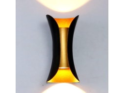 Rebe lâmpada de Parede Moderna 10w Led 3000k Branco Quente Ip65 Alumínio Preto Dourado para Quarto Sala de Estar Corredor Interior Exterior