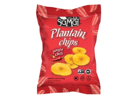 Samai Chips De Banana Verde Jungle Chill 75g | Pack 15 Unid | Snack Crocante E Vegano Sem Glúten Iami