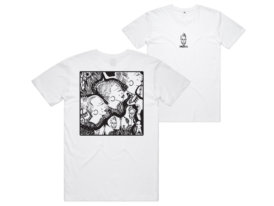 Camiseta branca Nneka Supreme Love ROCKINSTONE Unissex Adulto Mais Vendida Tamanho: s