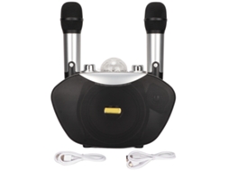 Máquina de Karaokê Portátil EOOCOO (com Microfone Sem Fio, Conexão Bluetooth)