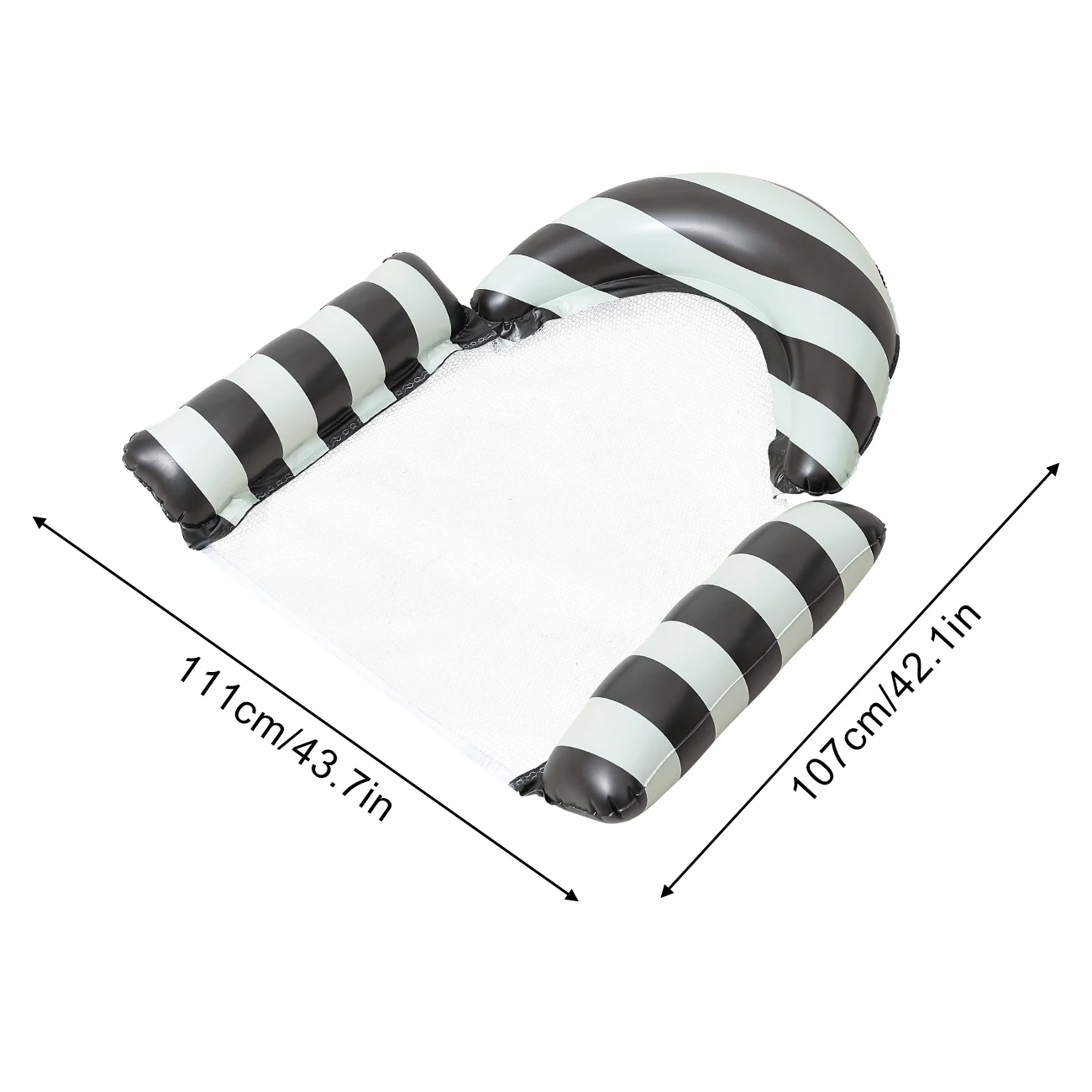 (cinza) Cadeira Inflável Flutuante Para Piscina, Peça Única, Assento De Tela Para Adultos, Estilo Rede Aquática.
