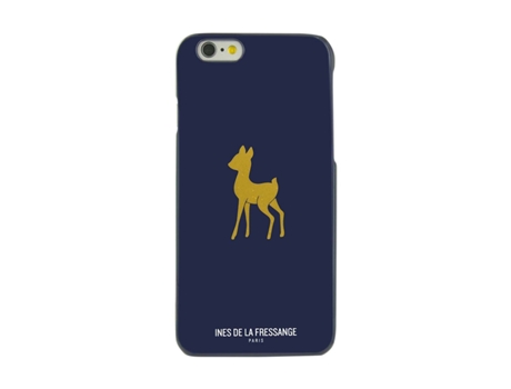 Ines De La Fressange Capa Para Apple Iphone 6/6s Semi-sólida Com Design Glitter Fawn Azul
