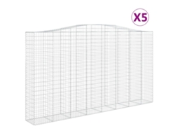 Gabion Basket, Gabion Baskets Vidaxl Prateado Ferro (400 X 50 X 220/240 Cm)