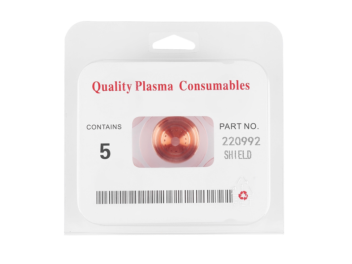 Conjunto de 5 protetores de bico consumíveis para cortadora de plasma Max65/85/105, modelo 220992