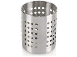 Porta-copos de aço inoxidável LINJOU, cesta de talheres com escorredor (prata)