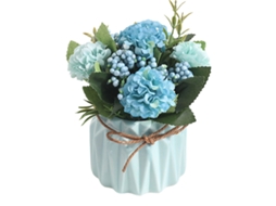 Flores Artificiais em Vasos Pequenos de Cerâmica para Decoração de Casa e Escritório NEVEANCE