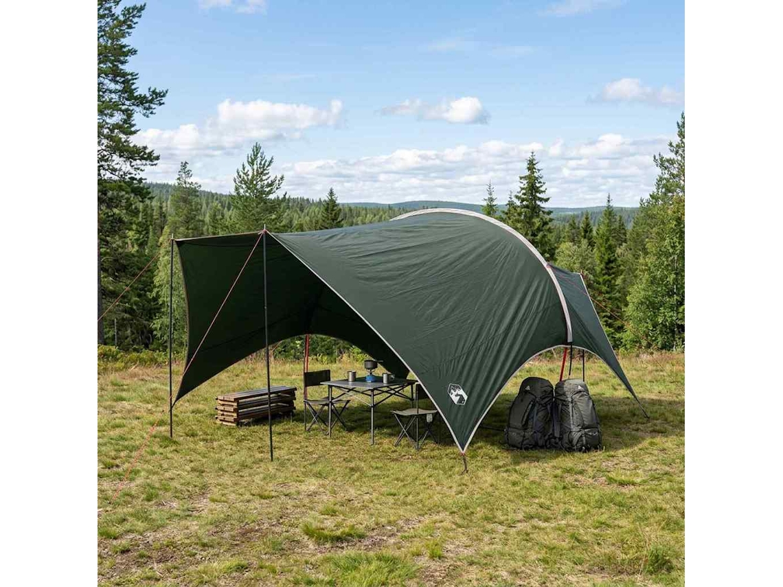 Vidaxl Tarp De Camping Resistente À Água Verde Exército