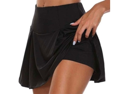 Falda Deportiva Fasst para Mulher com Shorts Plissados de Poliéster | S/MARCA