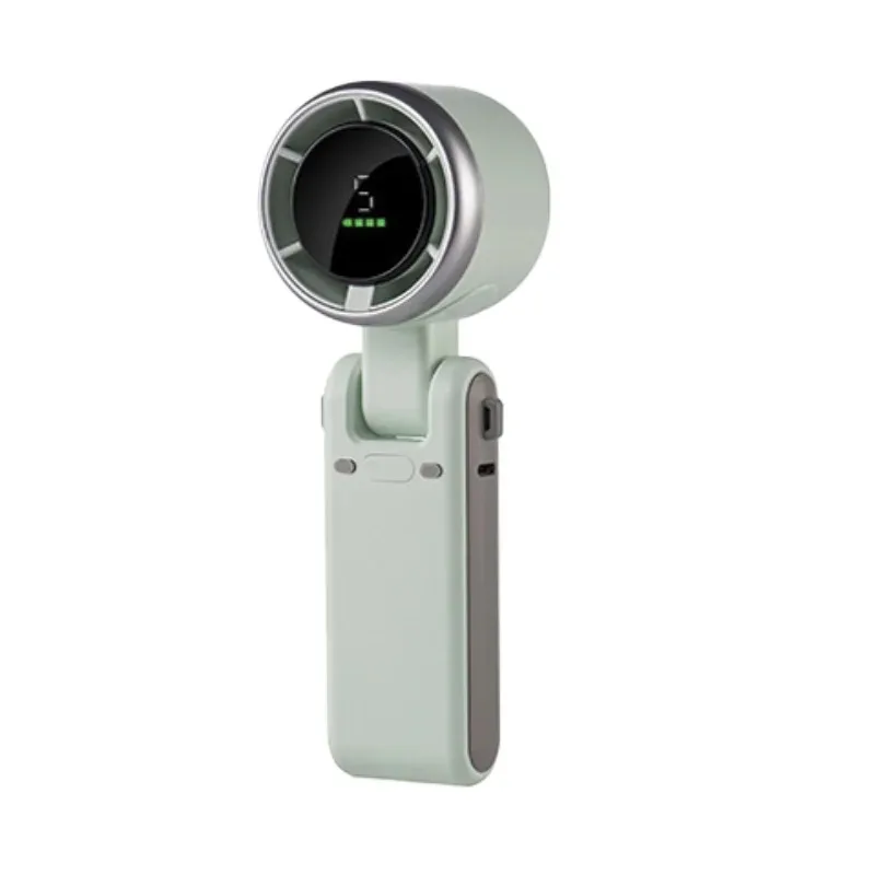 (verde) Mini Ventilador Portátil De Mão, Ventilador Dobrável Multifuncional, Recarregável Via Usb