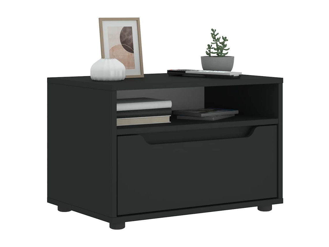 Vidaxl Móvel Tv Visnes Derivados De Madeira Preto 60x40x38 Cm