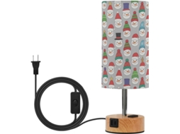 Fundo de Mesa Natalino Pequeno Guoche, Com Design de Tampa Boneco Neve Cinza E Branco, Ideal Para Sala, Mesa Ou
