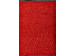 Tapete VIDAXL Liso Retangular (Vermelho - 60x90 cm - Tecido)