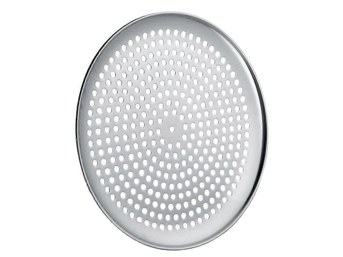 Forma De Pizza Perfurada Antiaderente Redonda De Aço De 25 Cm Para Assar Pizzas Crocantes E Uniformes. Pode Ser Lavada Na Lava-louças.