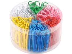 300 Clips de Papel Grandes Coloridos, 2" Resistente À Ferrugem e com Caixa Reutilizável