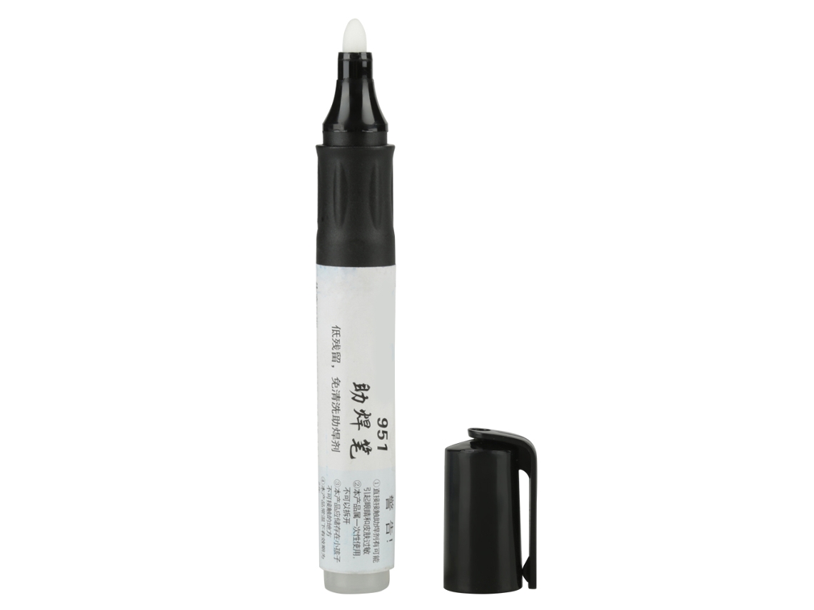 1 Caneta de Fluxo de Resina 13cm 951 Sem Limpeza para Soldagem de Painéis Solares e Celulares