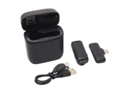 Microfone Lavalier Inalámbrico com Redução de Ruído e Estojo de Carga para Vídeos, Entrevistas, Vlogs e Streaming S/MARCA