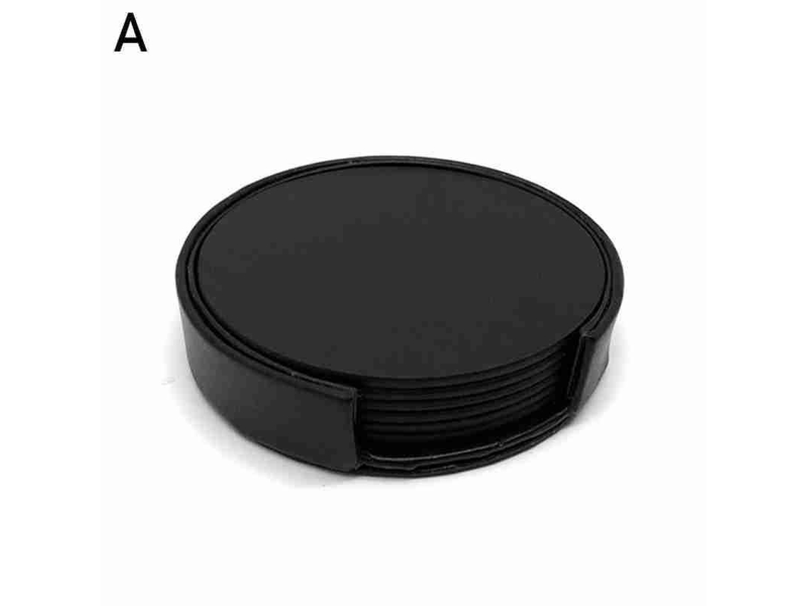 Suportes para Copos Reversíveis em Couro Preto DUREFORWARD