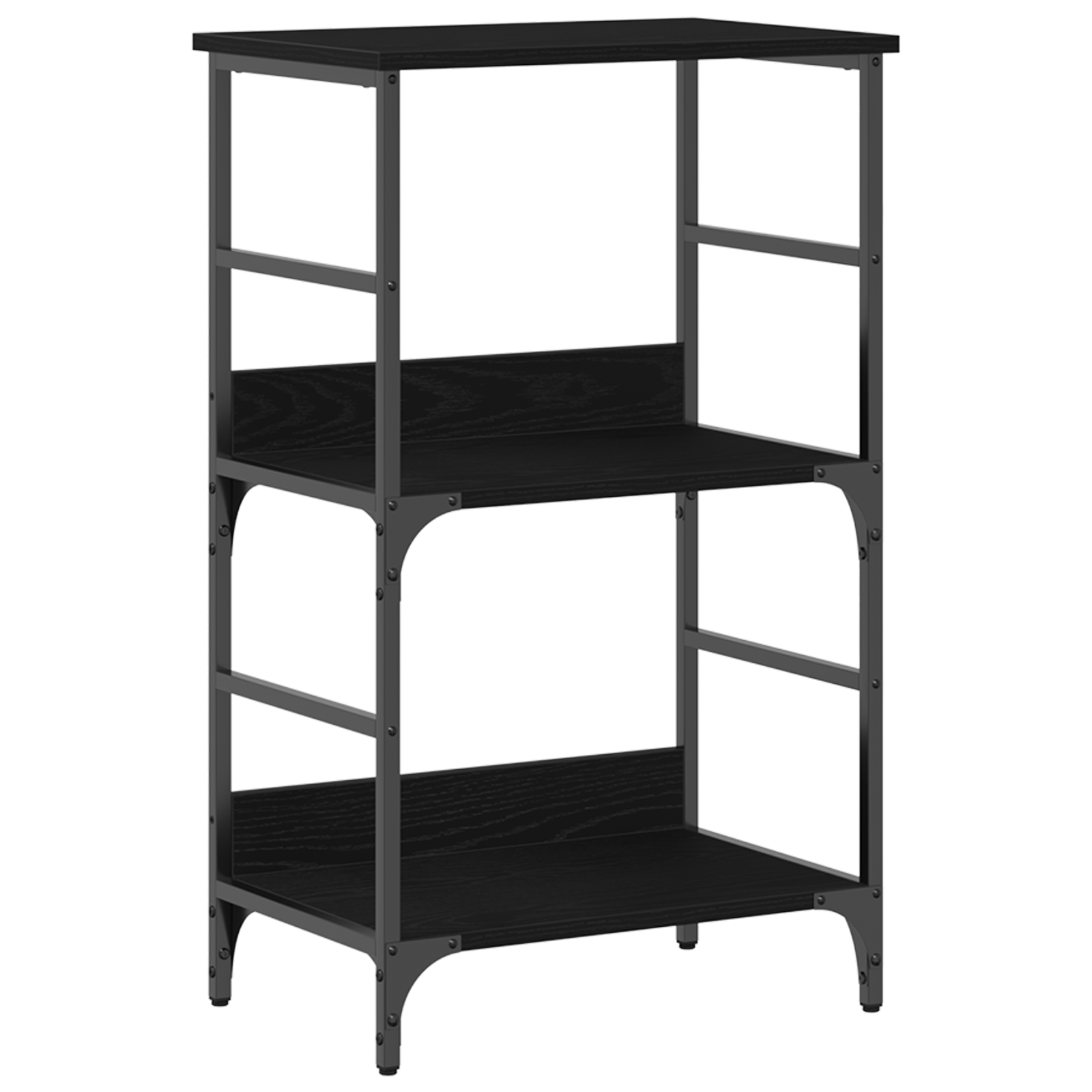 Conjunto 1 Unidade De Armazenamento Vidaxl Preto Derivados De Madeira (50 X 33 X 82 Cm)