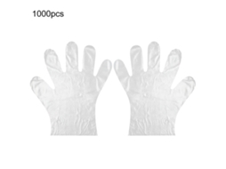 2026 1000 Luvas Plásticas Desecháveis Transparentes Grossas Antiderrapantes para Catering, Cabeleireiro, Açougue e Salões de Beleza
