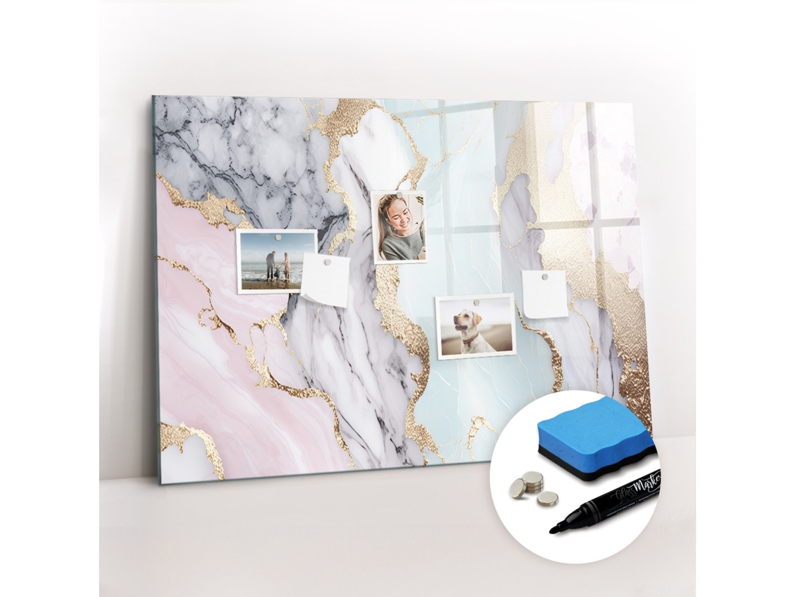 Quadro Magnético De Parede Mármore Para A Sala De Estar Espelharte (100x70 Cm)