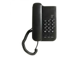 Telefone Fixo Com Fio, Preto, 13,4x12,2cm, Botões Grandes Para Idosos Brilvibera