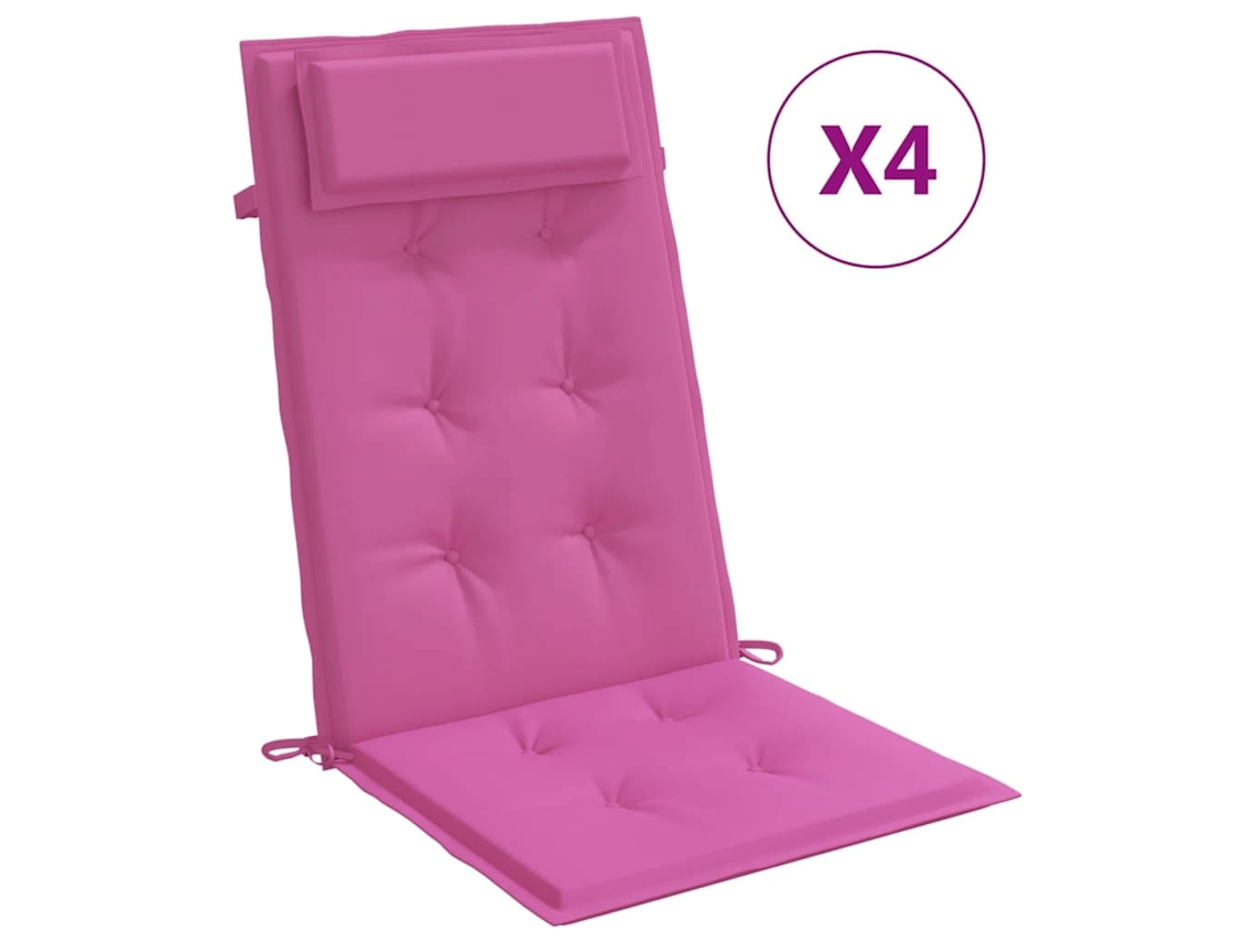 Highback Chair Cushion, Highback Chair Cushions Vidaxl Cor-de-rosa Tecido (n/a)