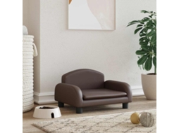 Vidaxl Cama 50x40x30 Cm Couro Artificial Castanho