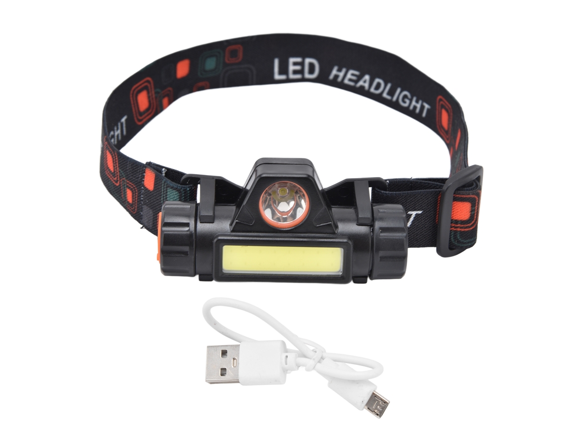 Rebe-lanterna Frontal Cob Recarregável Usb Impermeável Multifuncional Para Ciclismo, Acampamento E Aventura Ao Ar Livre