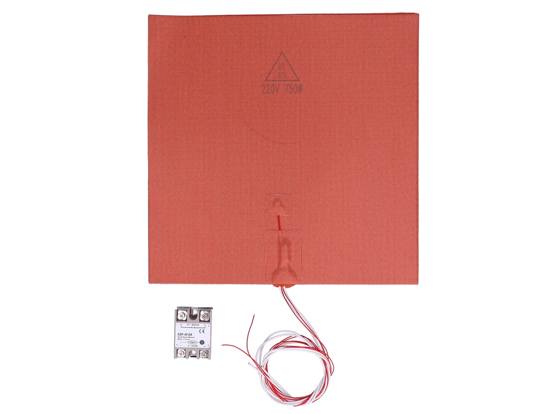 Calefactor De Silicona Para Cama Quente 330x330mm 750w Com Relé De Estado Sólido Para Impressora 3d Voron
