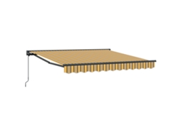 Conjunto 1 Toldo Retrátil Vidaxl Amarelo Alumínio (300 X 250 Cm)