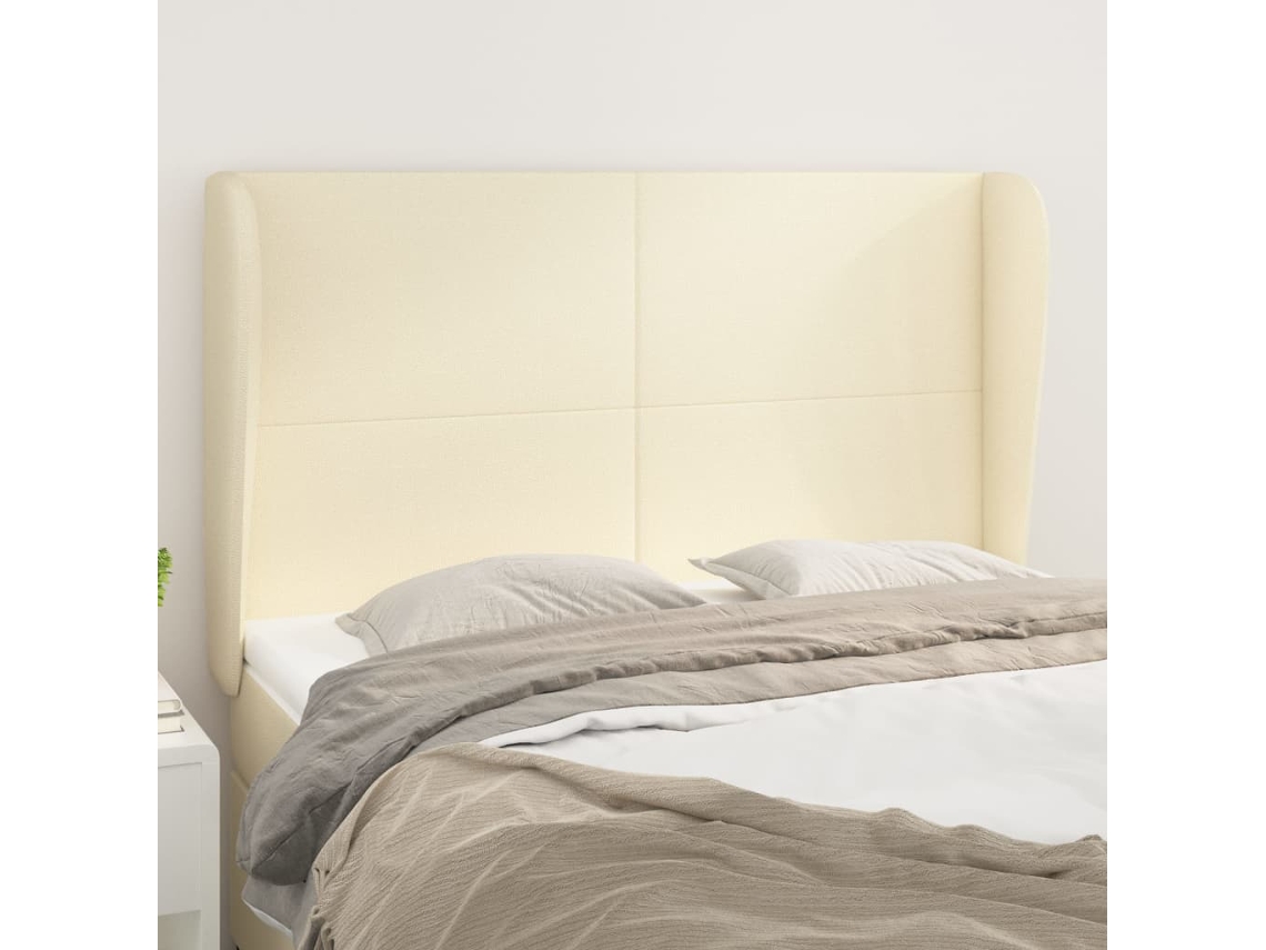 Headboard, Headboards Vidaxl Creme Couro Artificial (147 X 23 X 118/128 Cm)