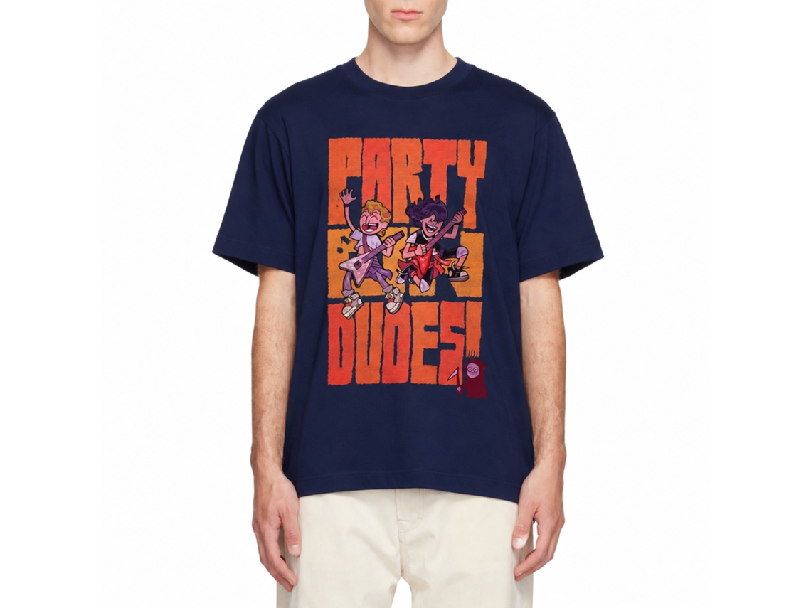 Rockinstone Bill And Ted Party Dudes Navy Adult T-shirt Size:l