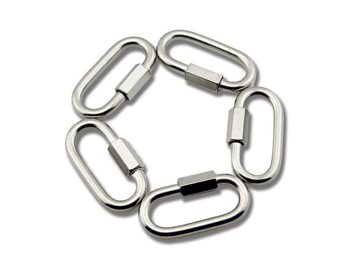 Anclaje Rápido D De Acero Inoxidable M6 Engranaje De Cadena 5pcs Para Camping Senderismo Pesca 200kg