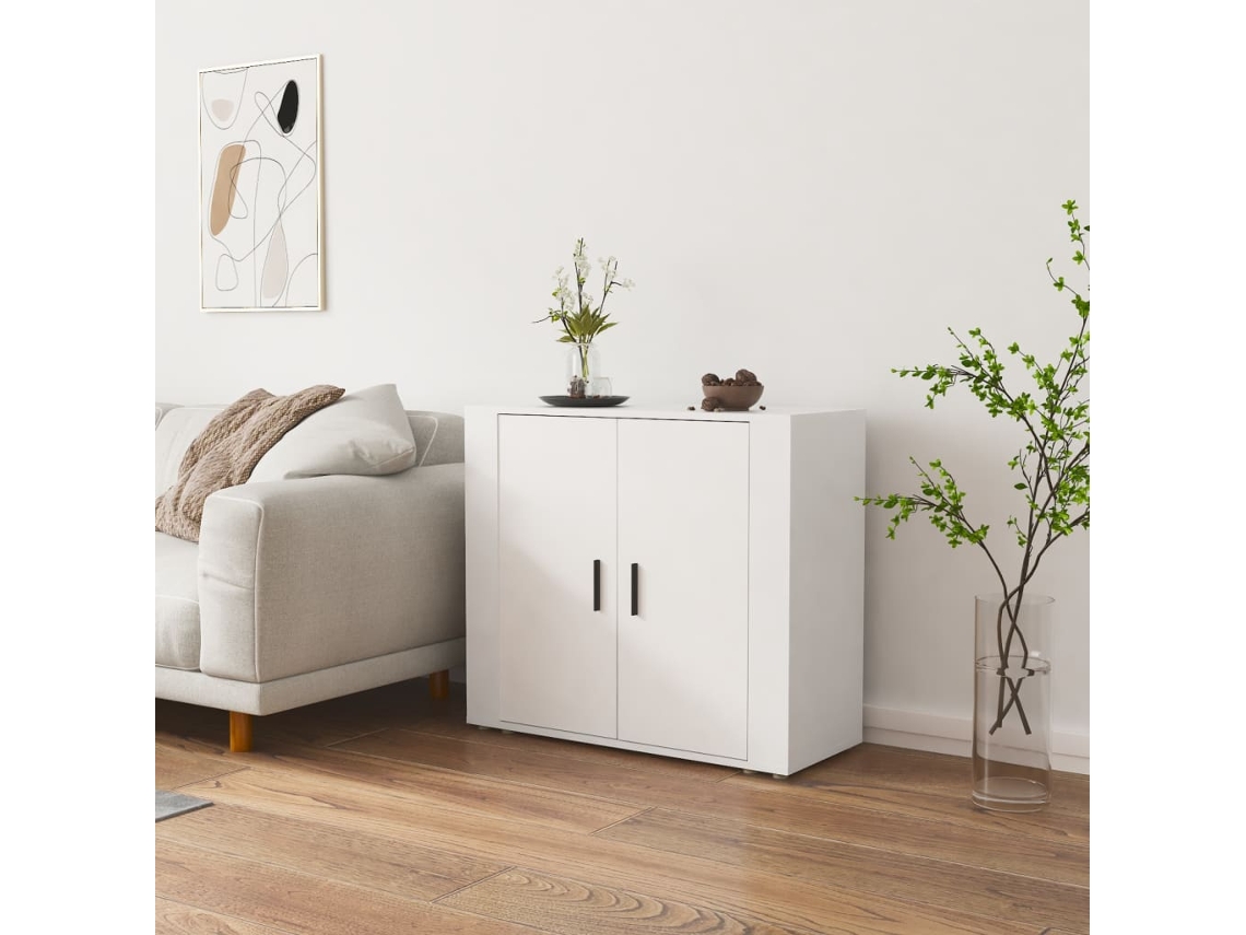 Aparador 80x33x70 cm Madera Procesada Blanco
