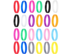 Totority 24-pulseiras De Silicone Multicoloridas Para Festas, Macias E Duráveis, Tamanho Padrão Adulto, Pulseiras De