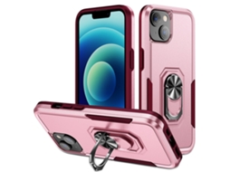 Suporte Casa Para Iphone 15 Plus Pele Sintética Rosa