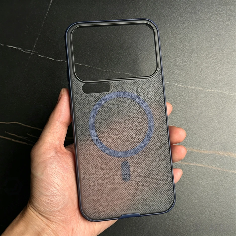 Capa Protetora Magnética (azul Xiaomi 15 Ultra), Em Pc Fosco Tpu Resistente A Impactos.