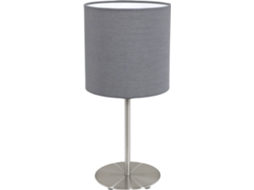 Candeeiro de Mesa EGLO Pasteri (Cinzento - E27 x 1 x 60 W - Aço e Tecido)