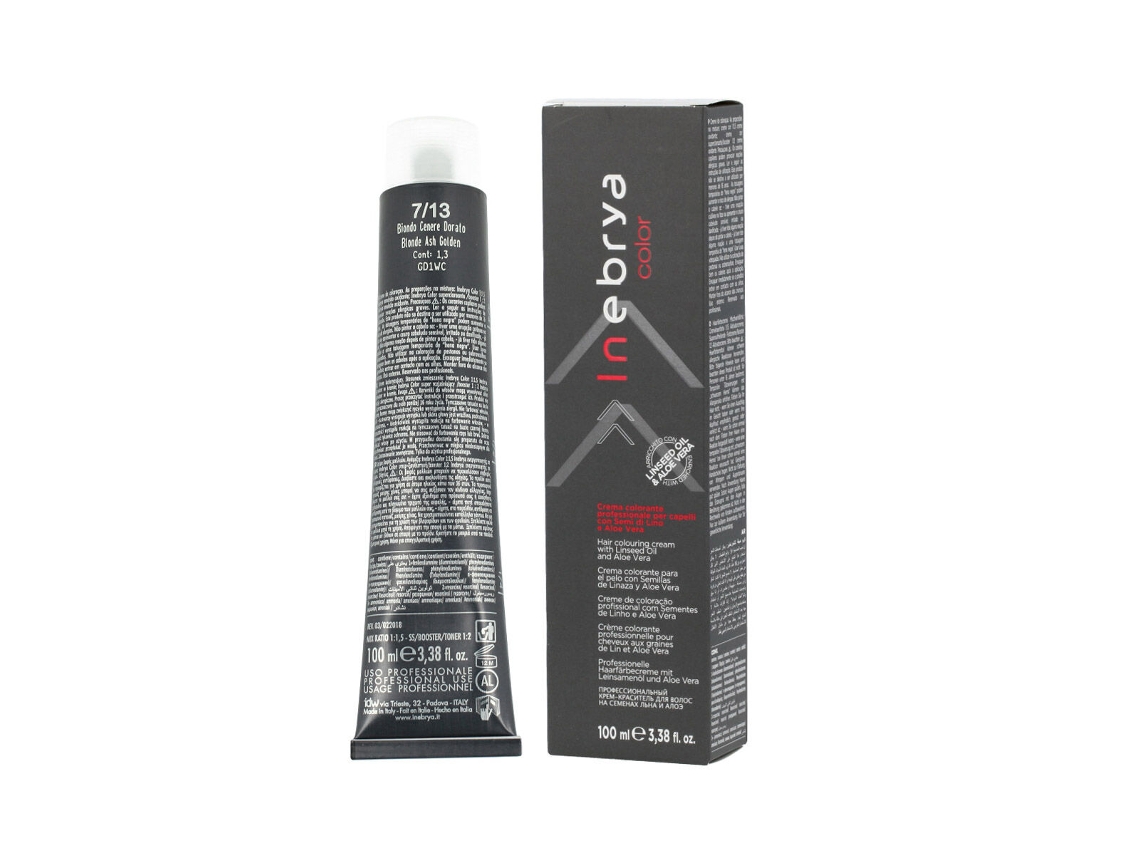 Tinta Permanente INEBRYA Nº 7/13 Blonde Ash Golden 100 Ml