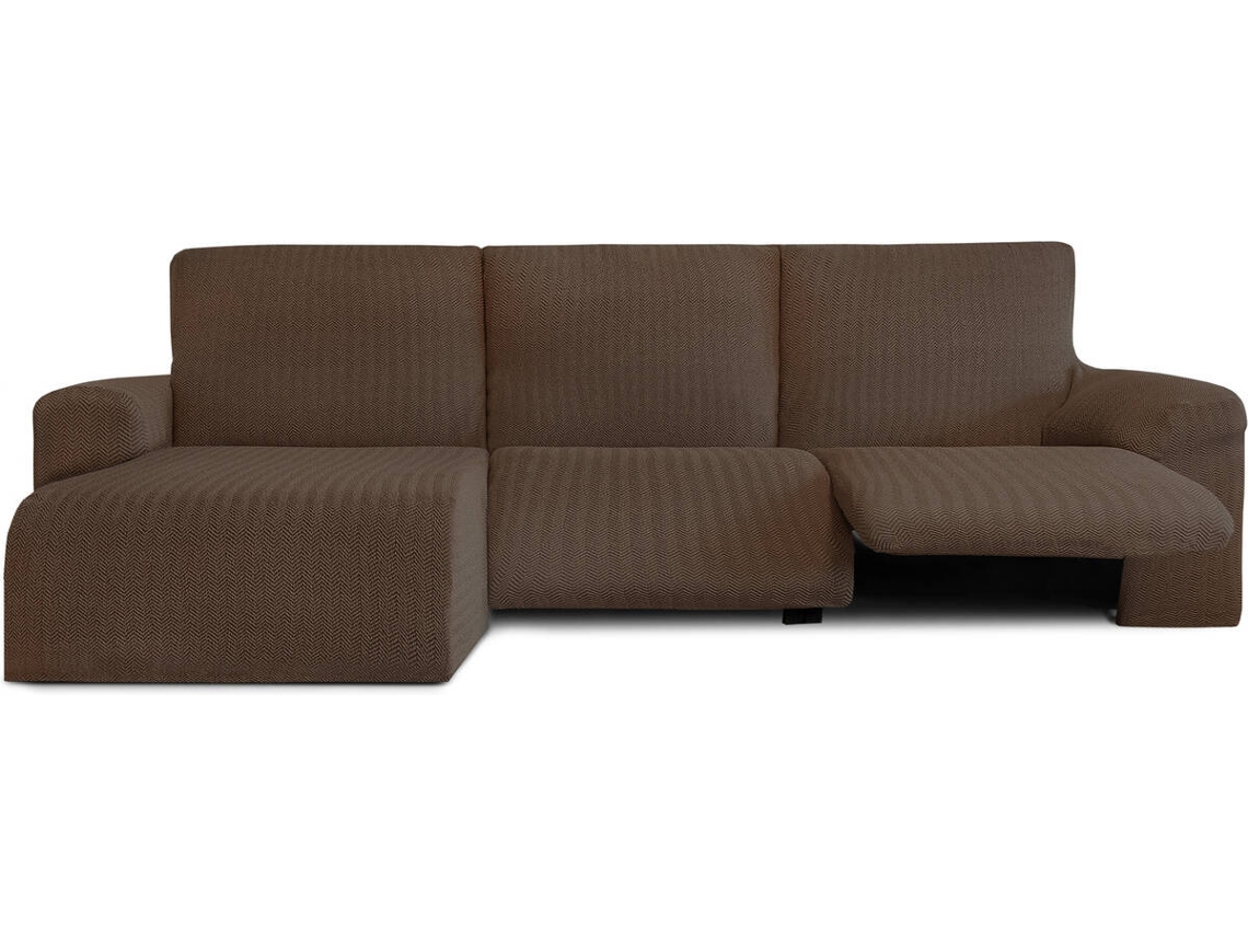 Capa de Chaise Longue Relax Esquerda EYSA Premium Jaz Tecido Multielástico (360 x 120 x 120 cm - Poliéster e Algodão - Marrón)