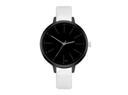 Relógio de Pulso Feminino Analógico de Quartzo Quadrado Moda Elegante Branco Presente