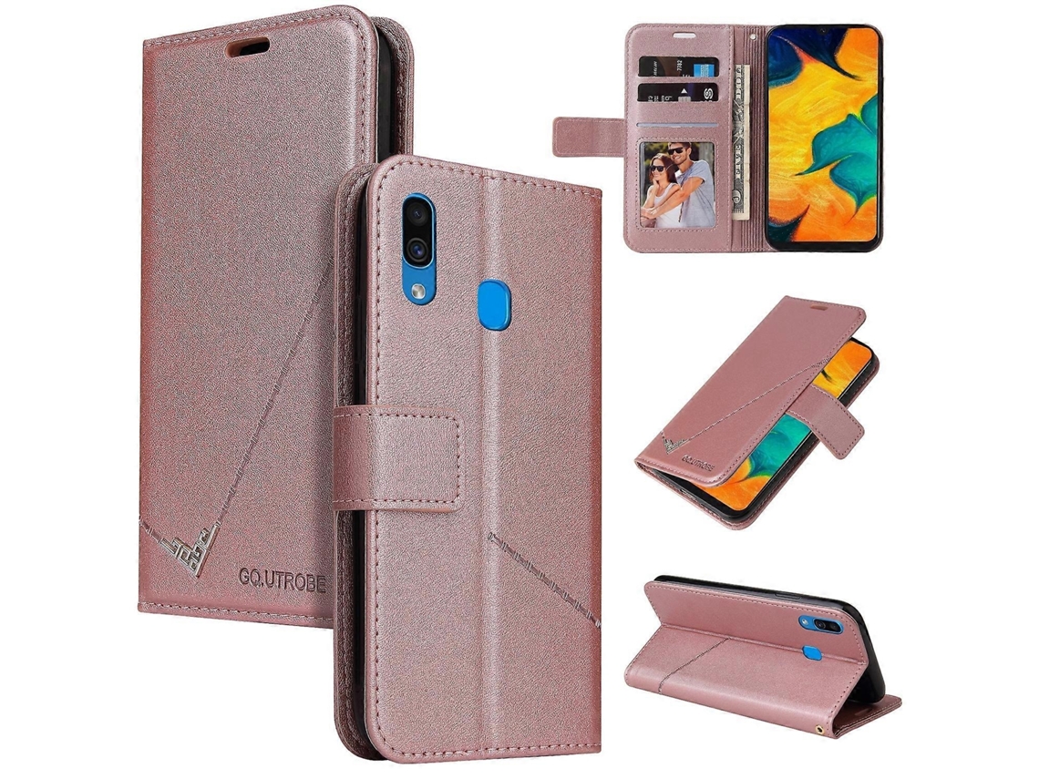 Capa Couro Para Samsung Galaxy A20, Elysve