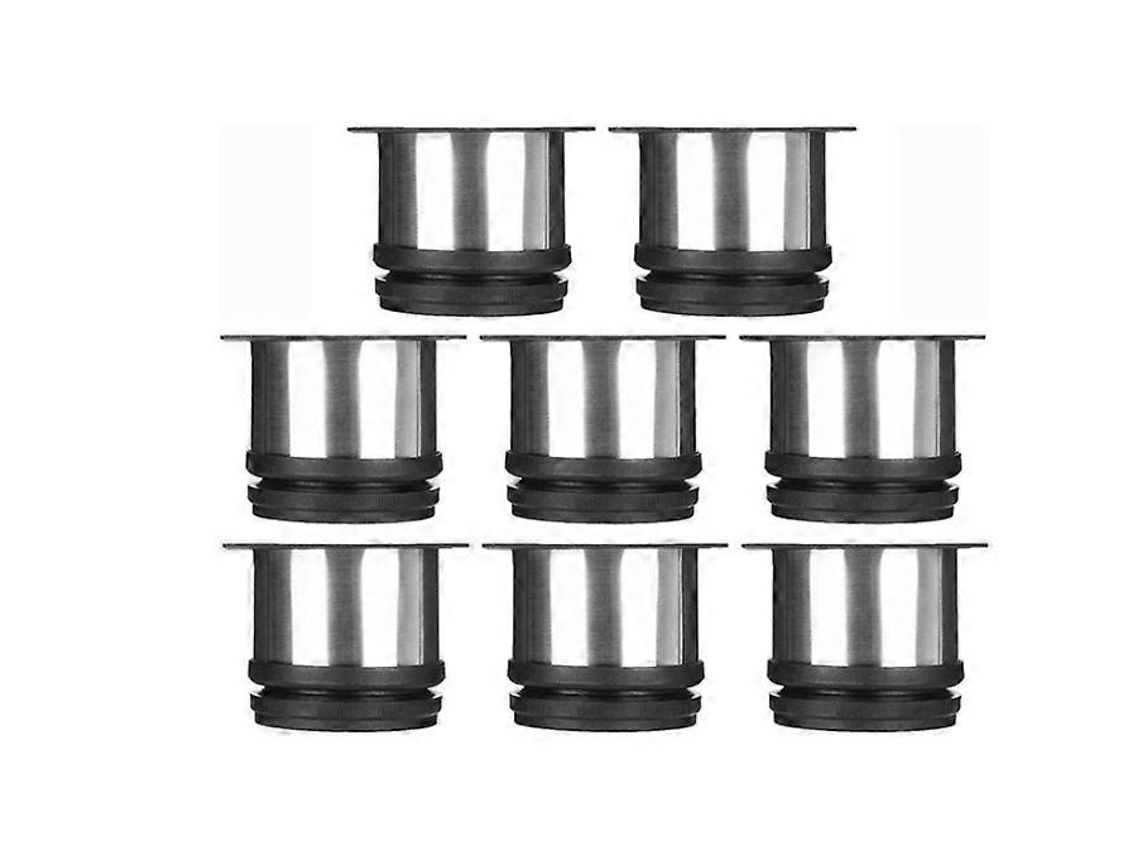 8 Patas de Mueble Ajustáveis, 50mm de Altura, Acero Inoxidable Redondo, para Mesa, Sofá, Armário, Protege Pisos
