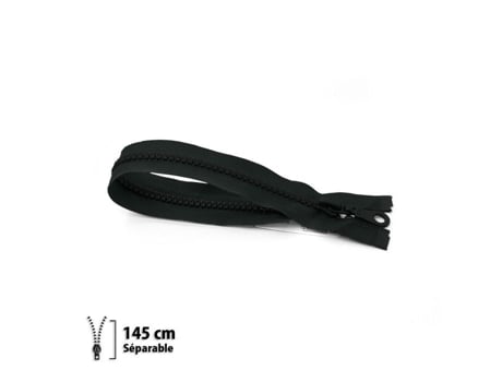 Fecho Éclair Eclair Z54 6mm Separável 145 Cm Preto